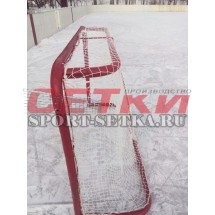 Сетка для хоккейных ворот (1.22м*1.83м*0.5м*1.15м), диаметр 3.5 мм безузловая